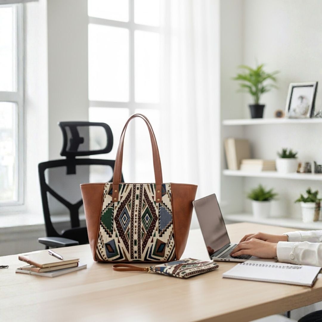 2 Zip Tote With Pouch for Eco-Friendly Style